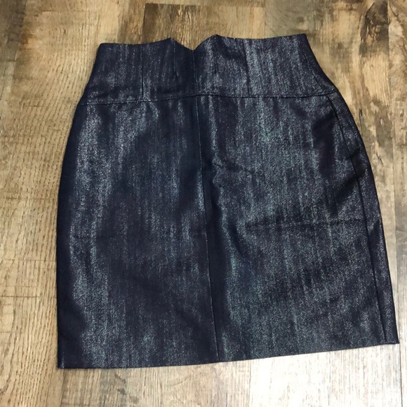 Talula Aritzia Navy Burstia Denim Sparkle Mini Skirt - Picture 4 of 9